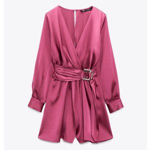 Zara Satin Tie Waist Romper
